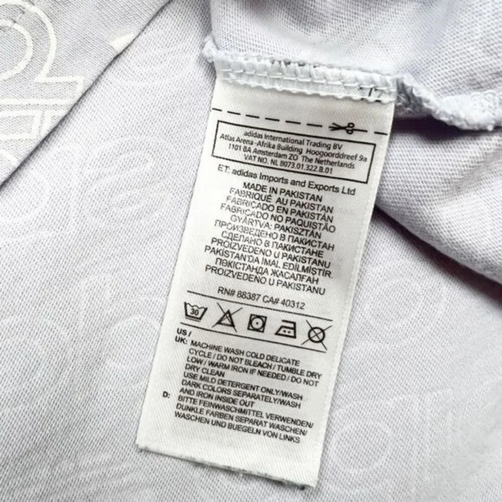 Adidas Originals Monogram All Over Print‎ Tee T-Shirt Lavender Purple Small